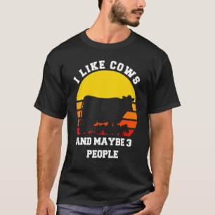 Camiseta Vaca Eu Gosto De Vacas E Talvez Como 3 Vacas Pesso