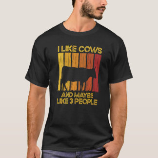 Camiseta Vaca Eu Gosto de Vacas E Talvez Goste de 3 Pessoas