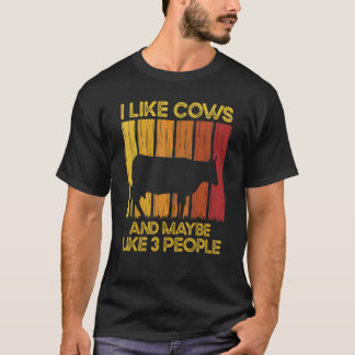 Camiseta Vaca Eu Gosto de Vacas E Talvez Goste de 3 Pessoas