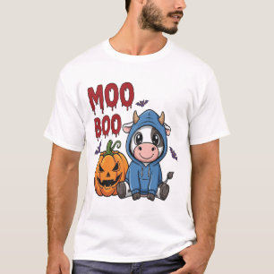 Camiseta Vaca Fantasma Assustadora do Boo no Halloween