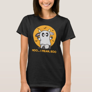 Camiseta Vaca Fantasma Cute Kawaii Halloween Moo Eu Quero D
