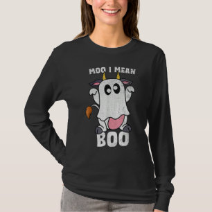 Camiseta Vaca Fantasma Moo Quer Dizer Boo Dia das Bruxas Va