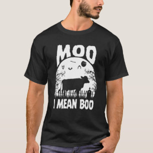Camiseta Vaca Fantasma Muge Quer Dizer Boo Abóbora Lua Hall