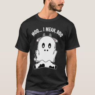 Camiseta Vaca Fantasma Mugido Quero Dizer Boo Abóbora Dia d