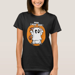 Camiseta Vaca Fantasma Muuu Quero Dizer Abóbora Boo