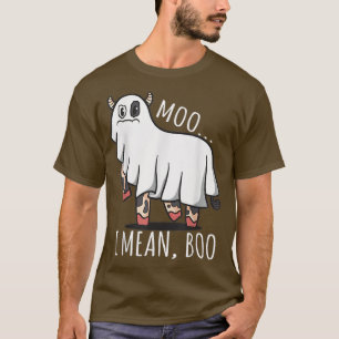 Camiseta Vaca Fantasma Quero Dizer Boo Pumpkin Moon Hallowe