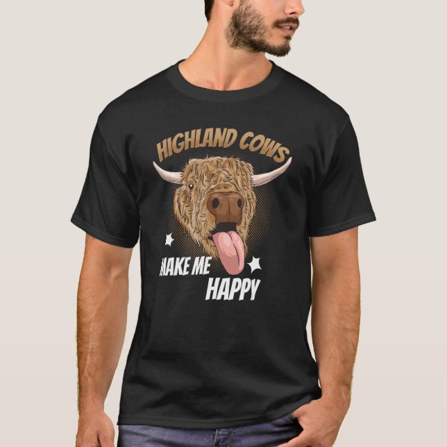 Camiseta Vaca Feliz das Terras Altas (Frente)