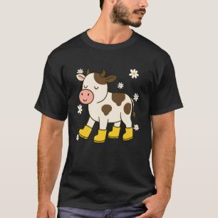 Camiseta Vaca Fofa de Botas de Chuva