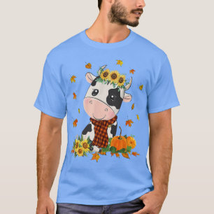 Camiseta Vaca Girassol Laranja Leite Vaca Autóctone Deixa P