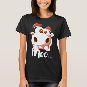 Camiseta Vaca Halloween Costume Moo Animais Fazendas Homens