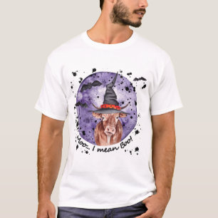Camiseta Vaca Halloween Moo Eu Quero Dizer Boo Engraçado T-