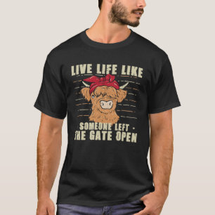 Camiseta Vaca Heifer Ao Vivo Como Alguém Deixou O Portão.