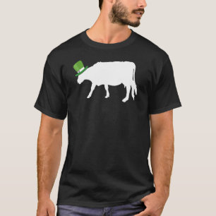 Camiseta Vaca Hereford Leprechaun Irlandês Dia de São Patrí