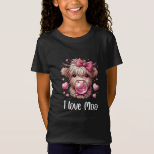 Camiseta Vaca Highland Adorable Namorados (texto branco)
