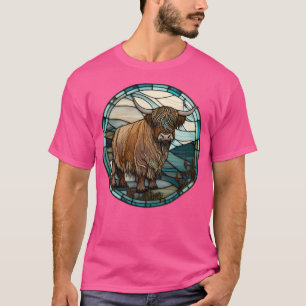 Camiseta Vaca Highland Da Escócia, Vidro Scotti
