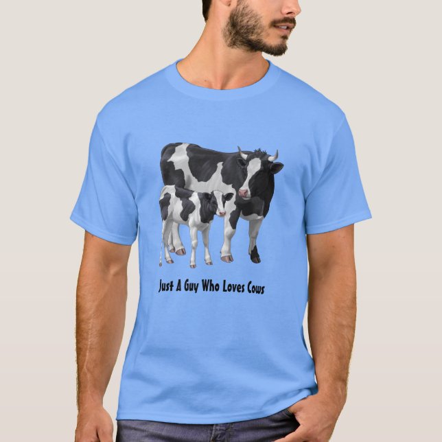 Camiseta Vaca Holstein e Fecho Fresco Personalizar seu Text (Frente)