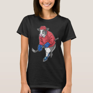 Camiseta Vaca Hóquei no gelo Taco de hóquei no gelo Esporte