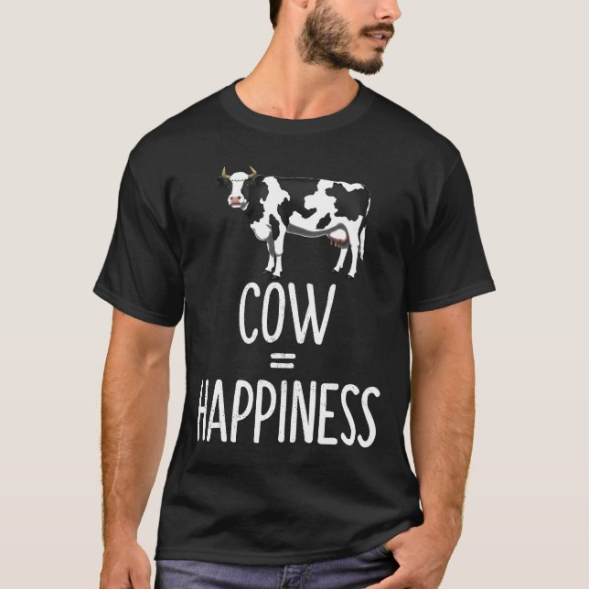 Camiseta Vaca Igual Felicidade Produtor de Laticínios  Anim (Frente)