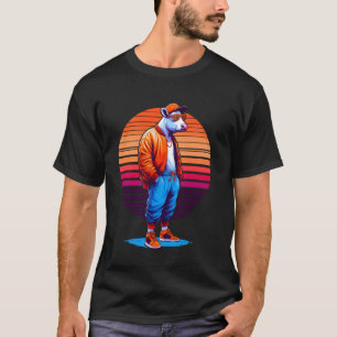 Camiseta Vaca Legal Estilo Urbano Moderno Arte Retro Pôr do