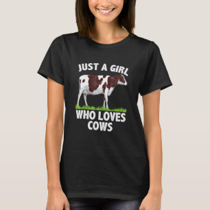 Camiseta Vaca Legal Para Mulheres Meninas Vaca Fazendeiro F