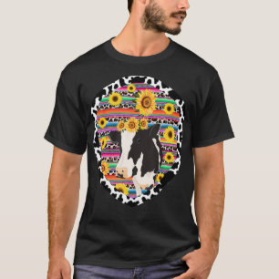 Camiseta Vaca Leiteira Heifer Mãe Cultivando Serape Leopard
