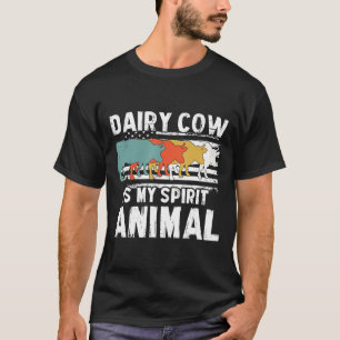 Camiseta Vaca Leiteira Vintage American Flag Spirit Animal