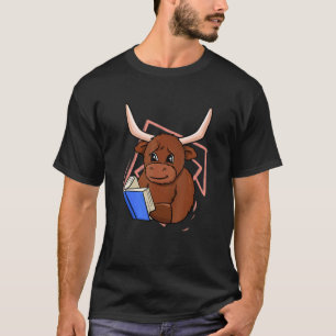 Camiseta Vaca Lendo Livro para Vermes de Livro e Livro