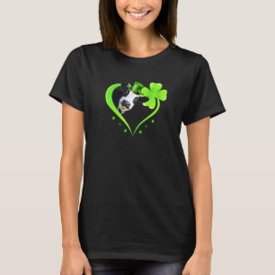 Camiseta Vaca Leprechaun Trevo Coração Dia de São Patrício