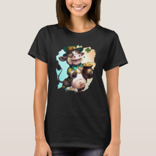 Camiseta Vaca Leprechaun Vacas Dia de São Patrício