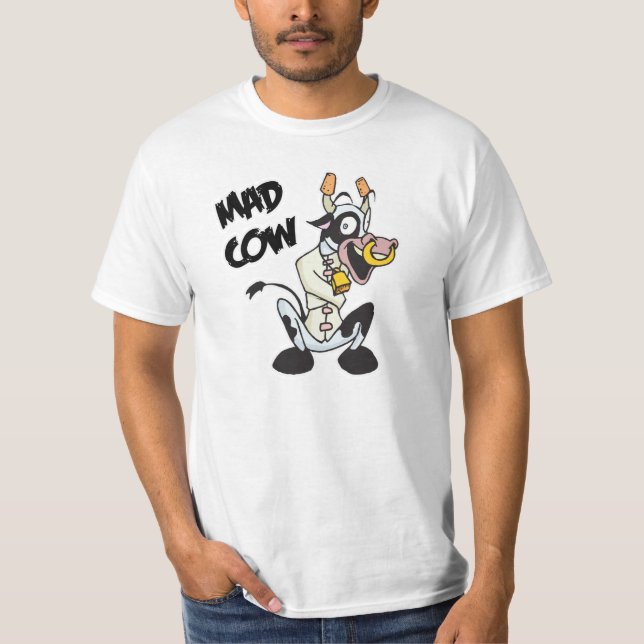 Camiseta vaca louca engraçada (Frente)