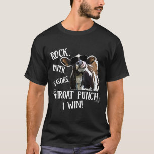 Camiseta Vaca Louca Novilha Pedra Papel Tesoura Soco Eu Ve