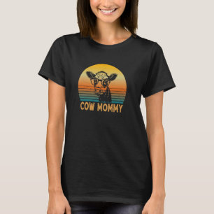 Camiseta Vaca Mamãe Engraçado Vintage Vaca Retro Desgastado