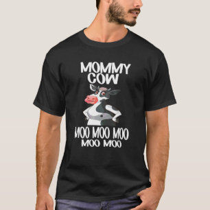 Camiseta Vaca Mamãe Moo Moo Moo Moo Moo   Para Família