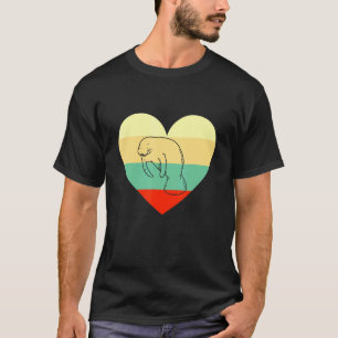 Camiseta Vaca Marinha Coração Vintage Retro Zelador de Mana