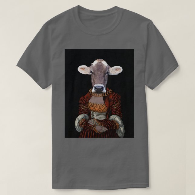 Camiseta Vaca medieval (Frente do Design)