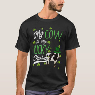Camiseta Vaca Meu Cachorro é Meu Amuleto da Sorte Melhor Am