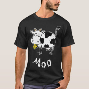 Camiseta Vaca Moo Animal de Fazenda Fofo