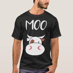 Camiseta Vaca Moo Fazendeiro Gráfico Humor Rural