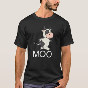 Camiseta Vaca Moo Fazendeiro Vaca Para Adultos Crianças Men