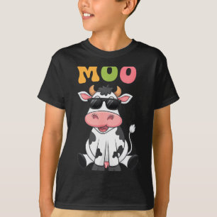 Camiseta Vaca Moo Groovy - Vaca de Fazendeiro Engraçada Hom