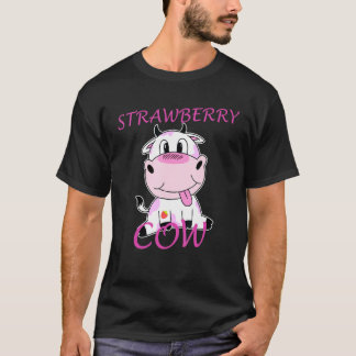 Camiseta Vaca Morango Fofo Vaca Rosa
