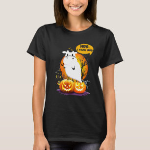 Camiseta Vaca Mugido Quero Dizer Bezerra Dia das Bruxas Faz