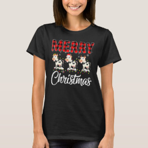 Camiseta Vaca Natal Alegre Papai Noel Rena Xmas Luz C