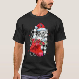 Camiseta Vaca Natal Papai Noel Luz Árvore de Natal Chri
