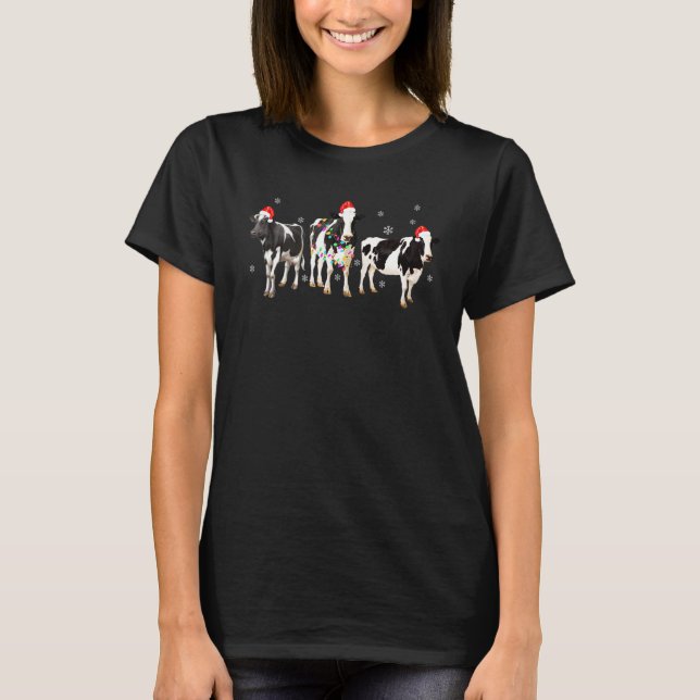 Camiseta Vaca Natal Vaca Luzes Natal (Frente)