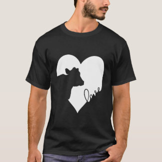 Camiseta Vaca No Coração Vacas Amam