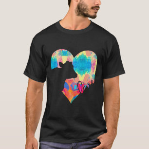 Camiseta Vaca No Coração Vacas Amam Pintura
