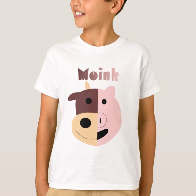Camiseta Vaca + O porco = Moink caçoam o tshirt (Frente)