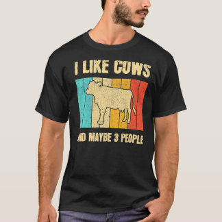 Camiseta Vaca Para Homens Mulheres Vintage Agricultura Faz