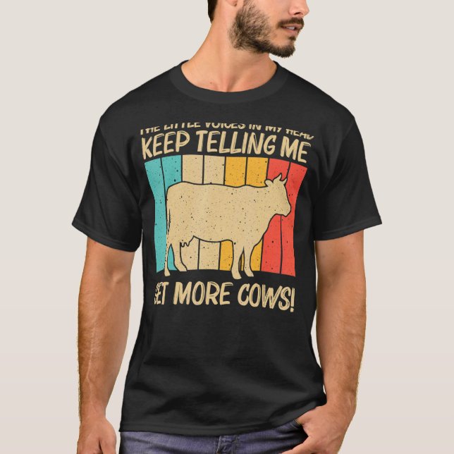 Camiseta Vaca Para Homens Vaca Agricultura De Leite (Frente)